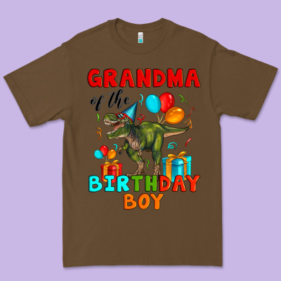 Grandma Of The Birthday Boy T Rex Premium Tee Designed By Artiststas