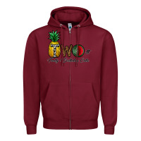 Burgundy two fruity birthday cutie Zipper Hoodie - CowhideDigitalArt