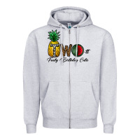 Heather Grey two fruity birthday cutie Zipper Hoodie - CowhideDigitalArt