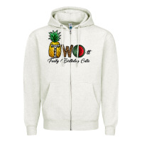Oatmeal Heather two fruity birthday cutie Zipper Hoodie - CowhideDigitalArt