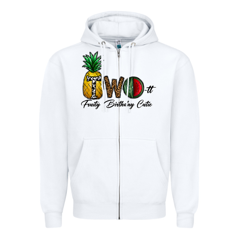 Two Fruity Birthday Cutie Zipper Hoodie by CowhideDigitalArt | Teevron