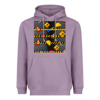 Lavender construction signs seamless pattern Heavyweight Hoodie - BundleAndBundleShop