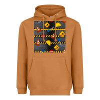 Meerkat construction signs seamless pattern Heavyweight Hoodie - BundleAndBundleShop