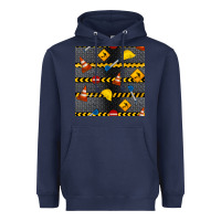 Navy construction signs seamless pattern Heavyweight Hoodie - BundleAndBundleShop