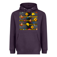Plum construction signs seamless pattern Heavyweight Hoodie - BundleAndBundleShop