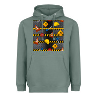 Sage construction signs seamless pattern Heavyweight Hoodie - BundleAndBundleShop