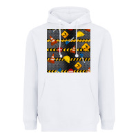 Construction Signs Seamless Pattern Heavyweight Hoodie | Teevron