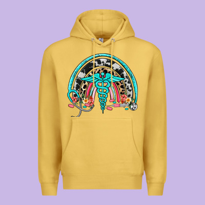 Nurse Rainbow Premium Hoodie Designed By Nancycooperartshop