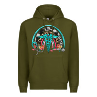 Army Green nurse rainbow Premium Hoodie - NancyCooperArtShop