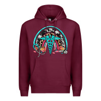 Burgundy nurse rainbow Premium Hoodie - NancyCooperArtShop