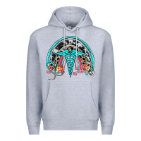Heather Grey nurse rainbow Premium Hoodie - NancyCooperArtShop