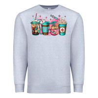 Heather Grey nurse fuel coffee Premium Sweatshirt - Jasminsmagicworld
