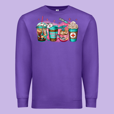 Nurse Fuel Coffee Premium Sweatshirt Designed By Jasminsmagicworld