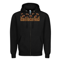 Black leopard american football libbey glass Zipper Hoodie - HRA Design Shop