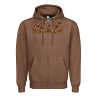 Chestnut leopard american football libbey glass Zipper Hoodie - HRA Design Shop