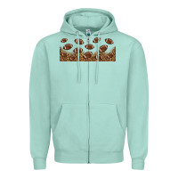 Seafoam leopard american football libbey glass Zipper Hoodie - HRA Design Shop