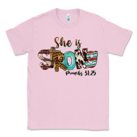 Bubblegum Pink She Is Strong Proverbs 31 25 Classic Tee - FaDigitalArtStudio