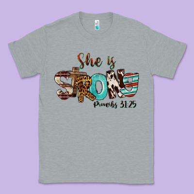 She Is Strong Proverbs 31 25 Classic Tee Designed By Fadigitalartstudio