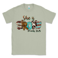 Matcha She Is Strong Proverbs 31 25 Classic Tee - FaDigitalArtStudio