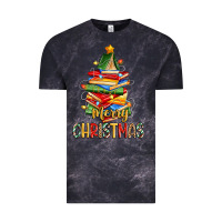 Cloud Black book christmas tree merry christmas Vintage Tee - Zillion Design Studio
