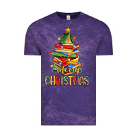 Cloud Purple book christmas tree merry christmas Vintage Tee - Zillion Design Studio