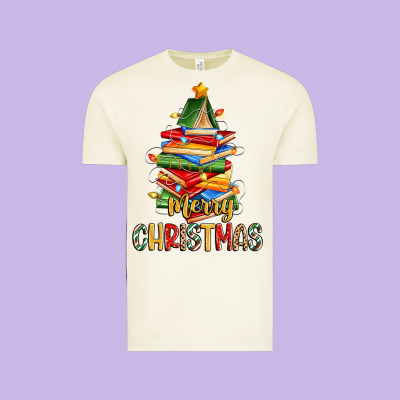Book Christmas Tree Merry Christmas Vintage Tee Designed By Zillion Design Studio