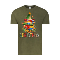 Vintage Olive book christmas tree merry christmas Vintage Tee - Zillion Design Studio