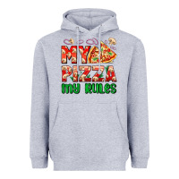 Heather Grey my pizza  my rules Heavyweight Hoodie - AdoDesignShop