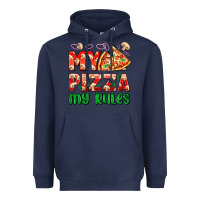 Navy my pizza  my rules Heavyweight Hoodie - AdoDesignShop