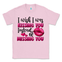 Bubblegum Pink i wish i was kissing you instead of missing you Classic Tee - FaDigitalArtStudio