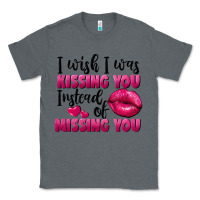 Charcoal Heather i wish i was kissing you instead of missing you Classic Tee - FaDigitalArtStudio