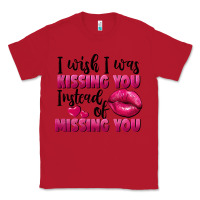 Red i wish i was kissing you instead of missing you Classic Tee - FaDigitalArtStudio