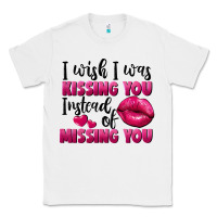 White i wish i was kissing you instead of missing you Classic Tee - FaDigitalArtStudio