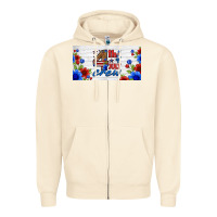 Sandshell floral 4th of july crew license plate Zipper Hoodie - HRA Design Shop