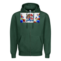 Sports Green floral 4th of july crew license plate Zipper Hoodie - HRA Design Shop