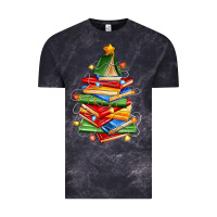 Cloud Black book christmas tree Vintage Tee - Zillion Design Studio