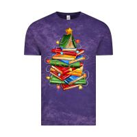 Cloud Purple book christmas tree Vintage Tee - Zillion Design Studio