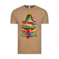 Vintage Coffee book christmas tree Vintage Tee - Zillion Design Studio