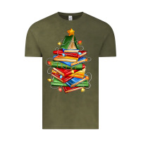 Vintage Olive book christmas tree Vintage Tee - Zillion Design Studio