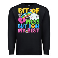 Black bit of a mess but doin my best Premium Sweatshirt - NancyCooperArtShop