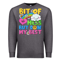 Charcoal Heather bit of a mess but doin my best Premium Sweatshirt - NancyCooperArtShop