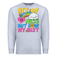 Heather Grey bit of a mess but doin my best Premium Sweatshirt - NancyCooperArtShop