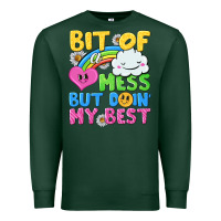 Sports Green bit of a mess but doin my best Premium Sweatshirt - NancyCooperArtShop