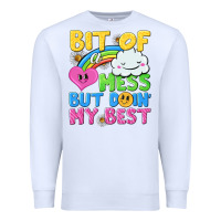 White bit of a mess but doin my best Premium Sweatshirt - NancyCooperArtShop