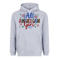 Heather Grey all american girl Heavyweight Hoodie - Artiststas