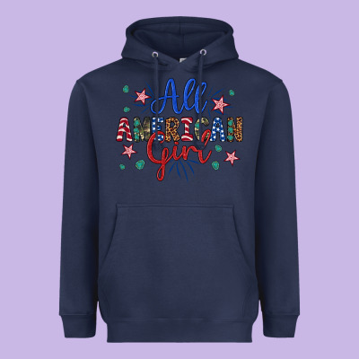 All American Girl Heavyweight Hoodie Designed By Artiststas