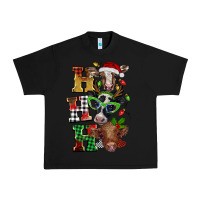 Black Christmas ho ho ho cow Urban Heavy Tee - BarkalooDesign
