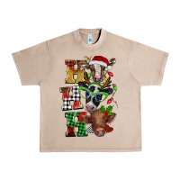 French Oak Christmas ho ho ho cow Urban Heavy Tee - BarkalooDesign