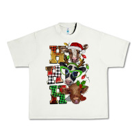 Pistachio Christmas ho ho ho cow Urban Heavy Tee - BarkalooDesign
