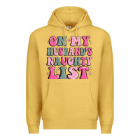 Antique Gold on my husband's naughty list Premium Hoodie - MaliasSmallBusiness